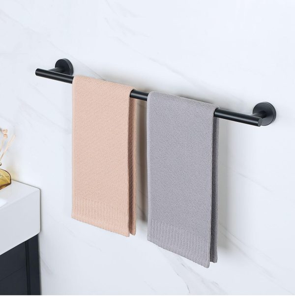 porte serviette mural noir