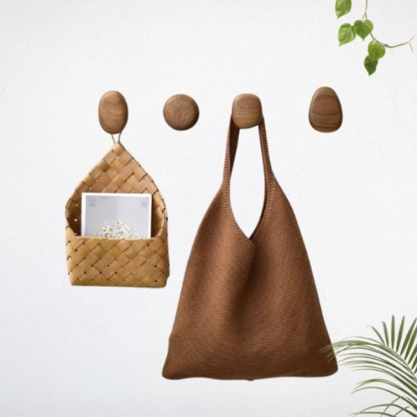 lot de patères murales en bois