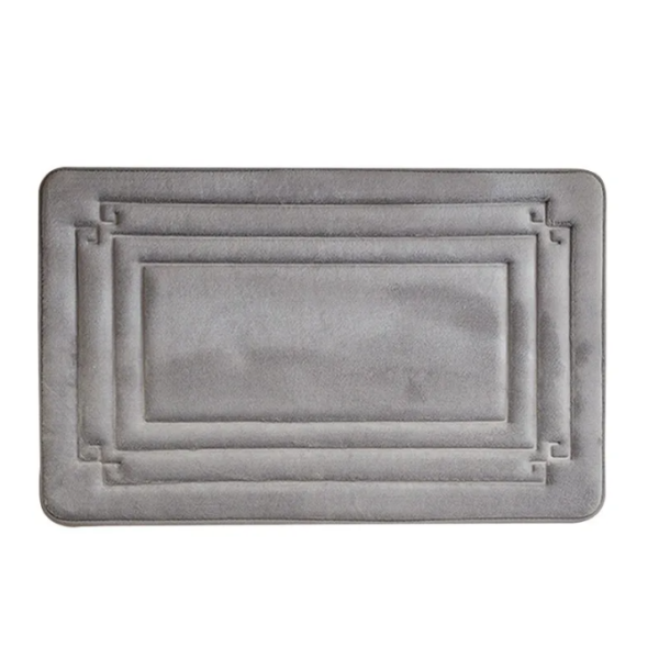 tapis de bain gris perle