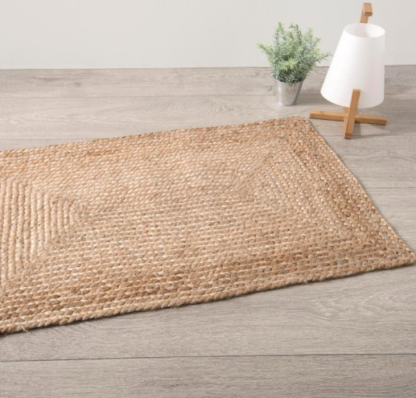 tapis de bain en jute naturelle
