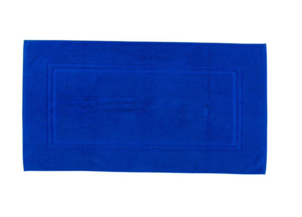 tapis de bain bleu roi