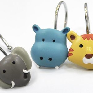 anneau rideau douche animaux