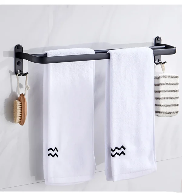 Porte Serviette Murale Noir