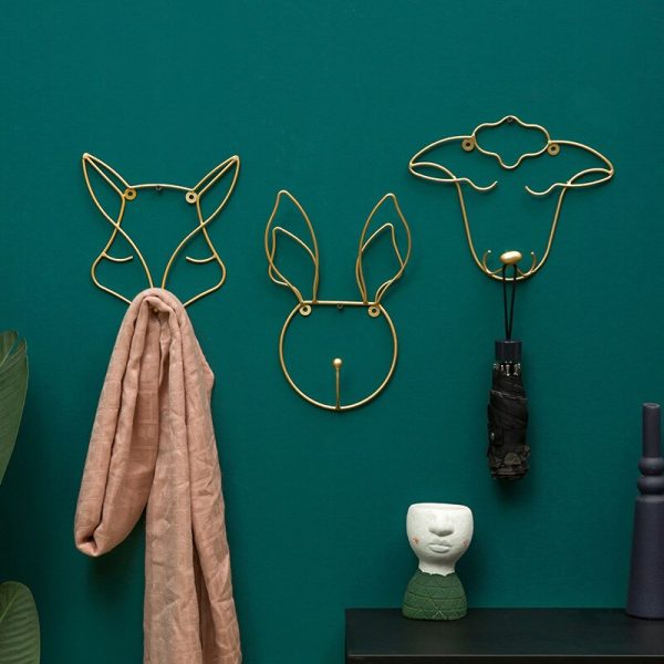 patère en métal doré