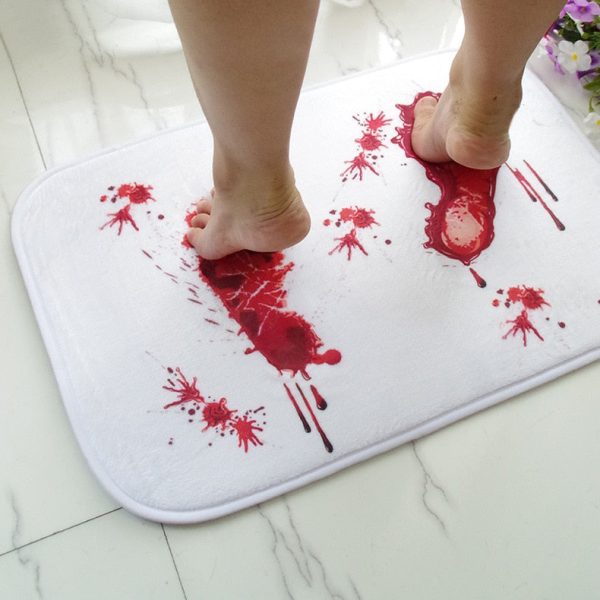 tapis salle de bain sang