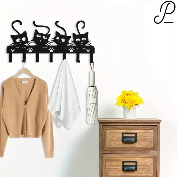 pateres metal noir décoratif