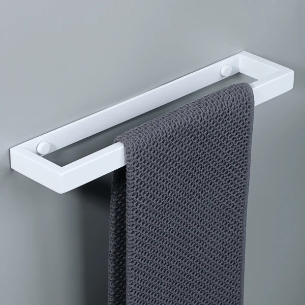 porte serviette mural blanc