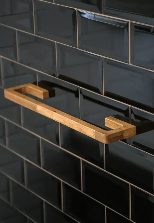 porte serviette bois mural