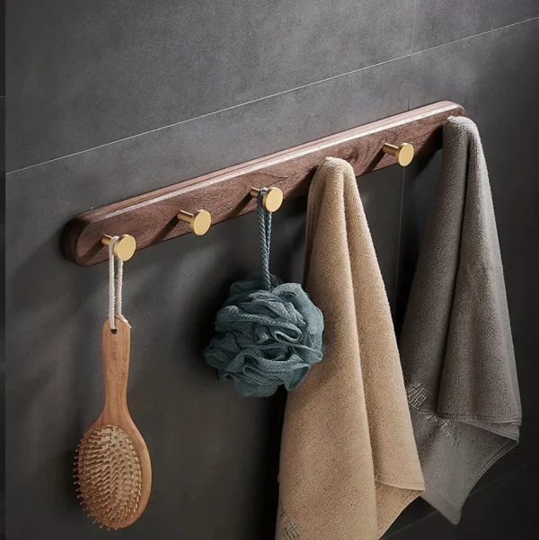 patère salle de bain bois