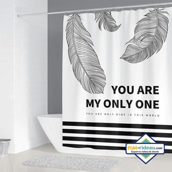 rideau de douche original plumes