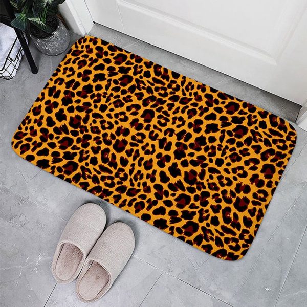 tapis de bain léopard élégant