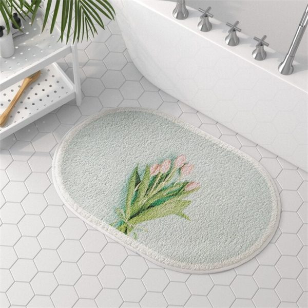 tapis de bain fleur