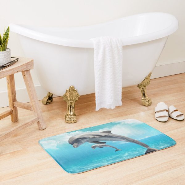 Tapis de bain dauphin élégant