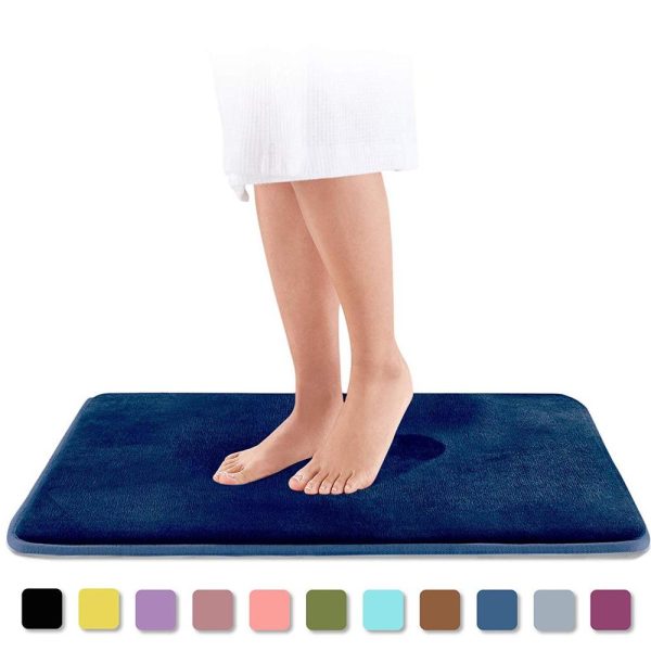 tapis de bain bleu nuit