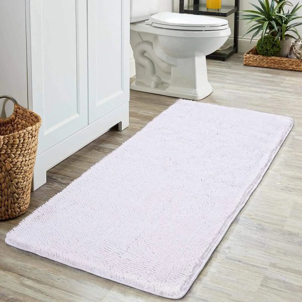 tapis de bain blanc élégant