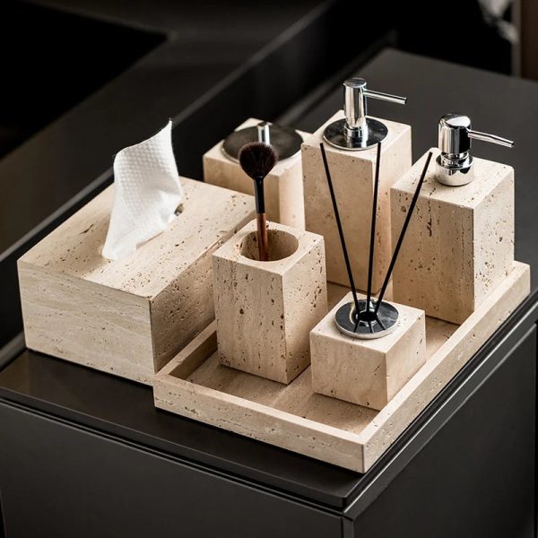 ensemble d'accessoires en marbre