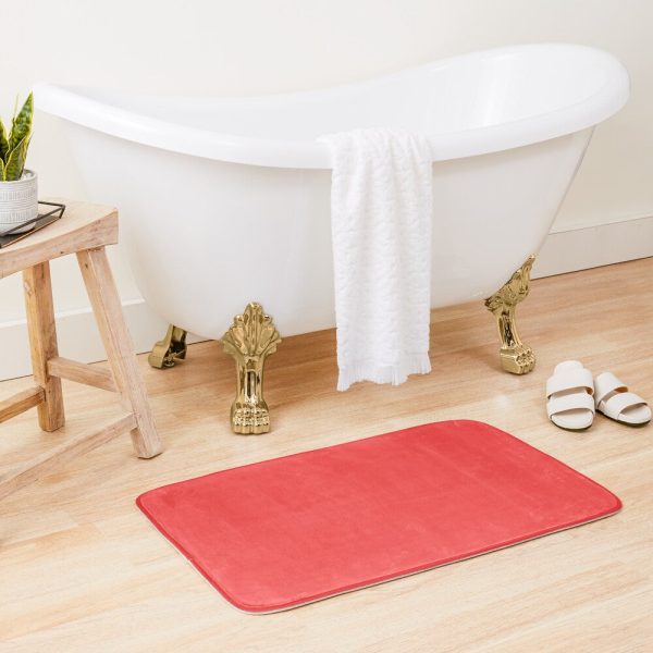 tapis de bain couleur corail