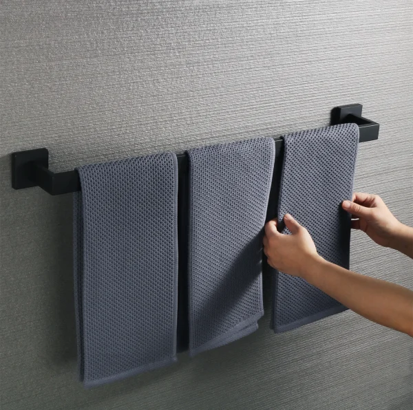 porte serviette mural inox