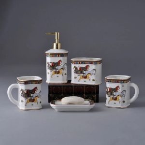 ensemble de 5 accessoires bain