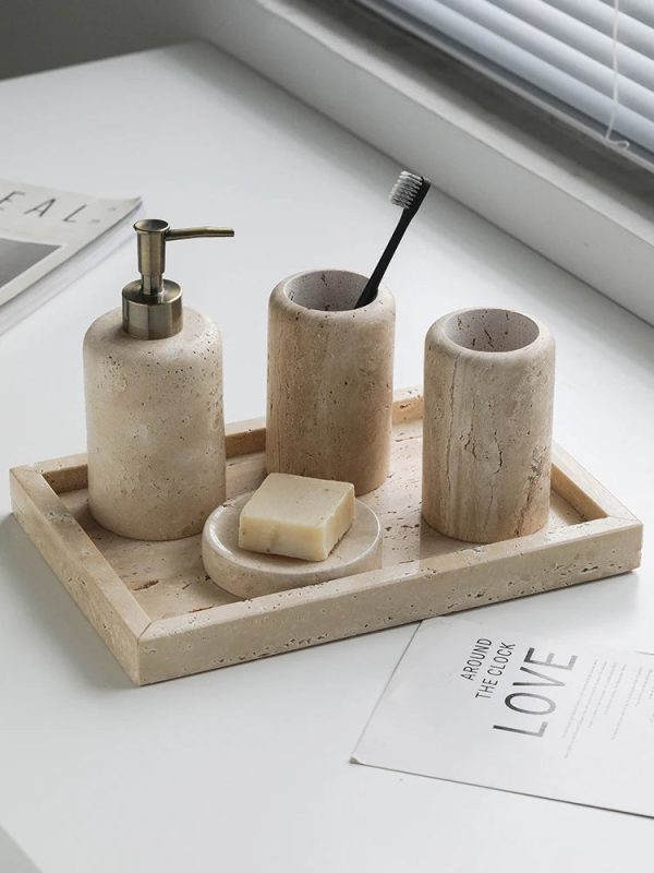 ensemble de salle de bain en gravier