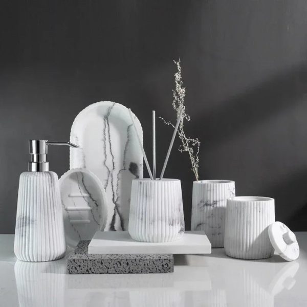 accessoires de salle de bain en grès