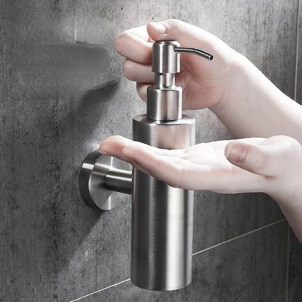 distributeur de savon en acier