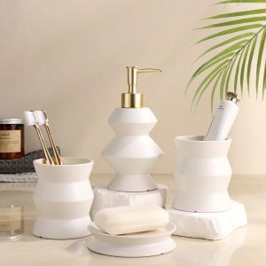 lot de 4 bouteilles en céramique