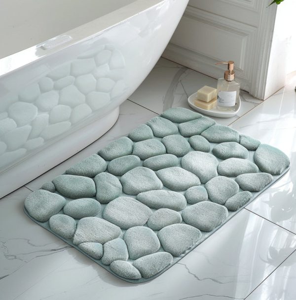 tapis salle de bain en galet