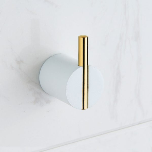 crochet mural laiton blanc