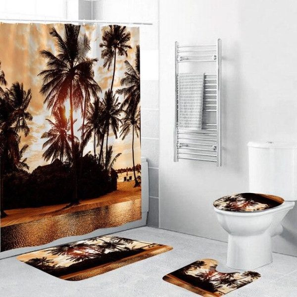 Ensemble de Rideau de Douche exotique