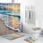 Ensemble de Rideau de Douche Tropical