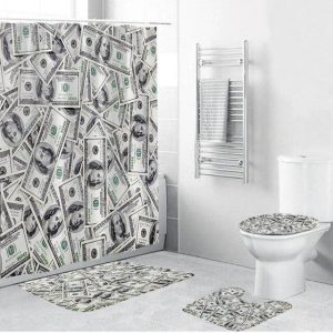 Ensemble de Rideau de Douche Dollars