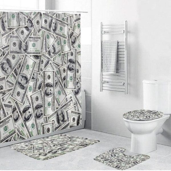 Ensemble de Rideau de Douche Dollars