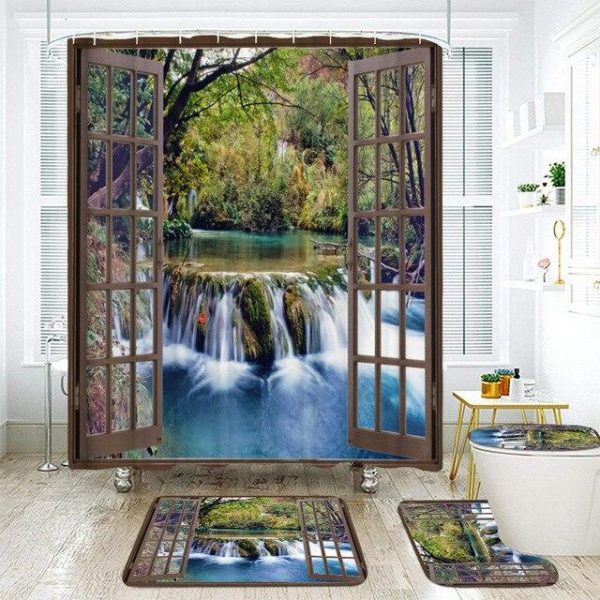 rideau de douche cascade