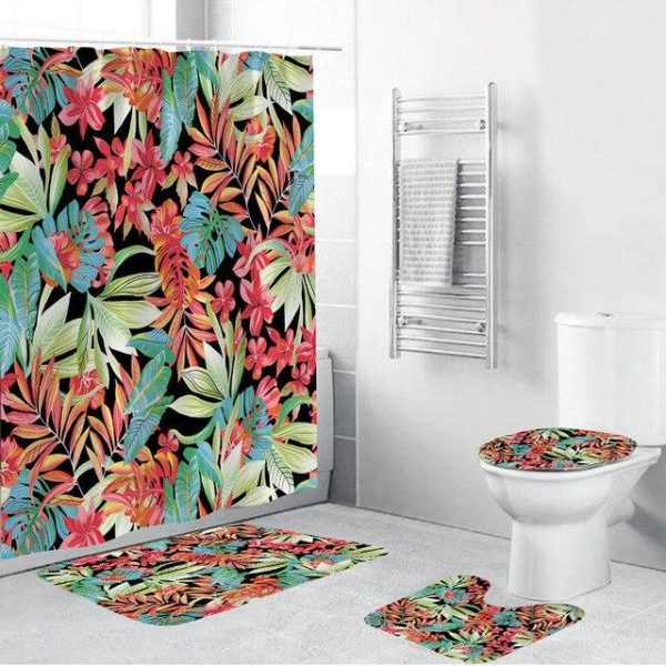 ensembles de rideaux à motifs tropicaux