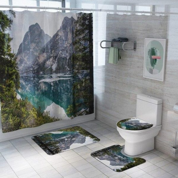 ensembles rideau paysage montagneux