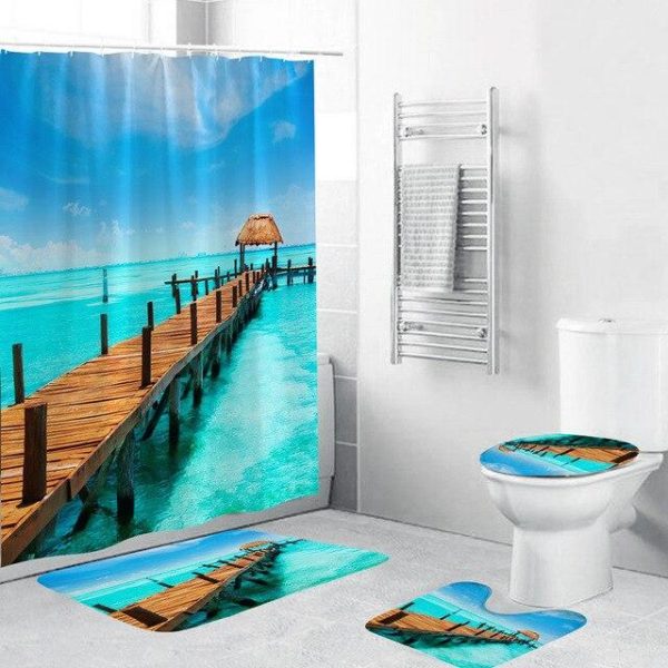 rideau de douche ponton exotique