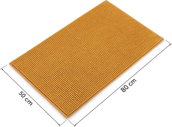 tapis de bain couleur moutarde