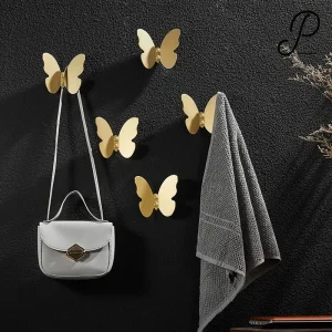 porte manteau en métal papillon