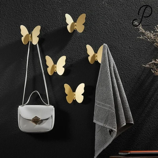 porte manteau en métal papillon