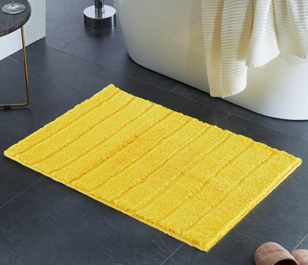 tapis de bain salle de bain jaune