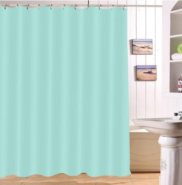 rideau de douche turquoise uni