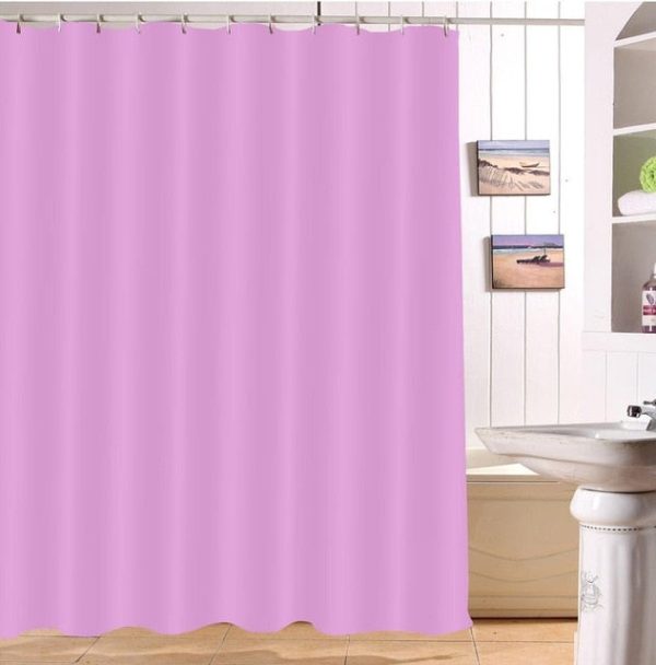 rideau de douche rose pastel