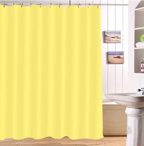 rideau de douche jaune pastel