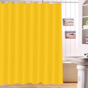 rideau de douche jaune