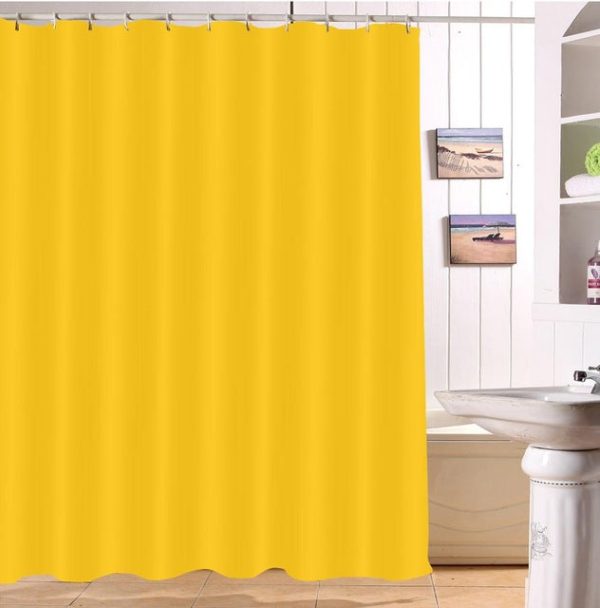 rideau de douche jaune