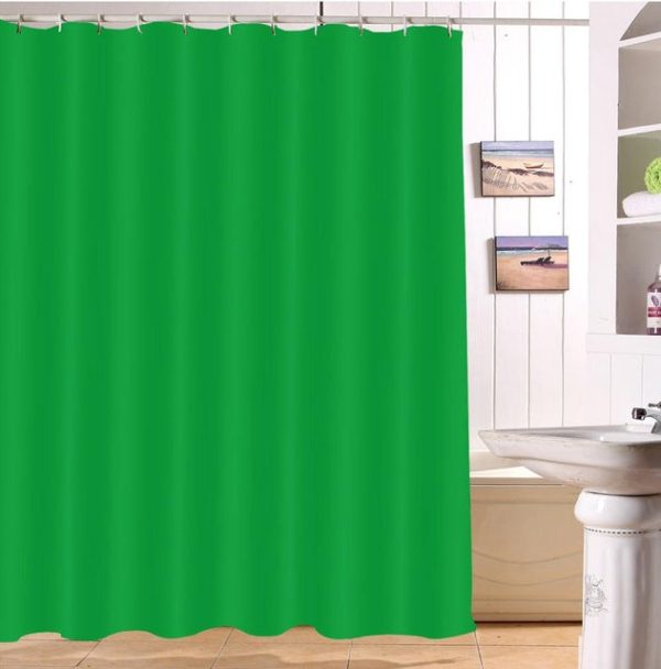 rideau de douche uni vert
