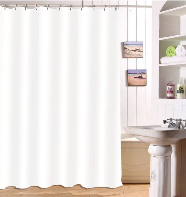 rideau de douche uni blanc