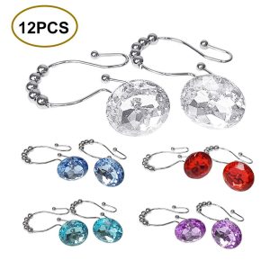 anneau de rideau de douche diamants