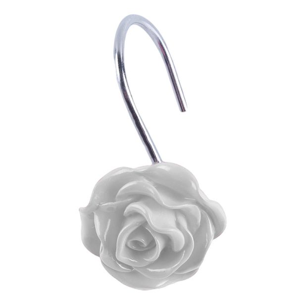 anneau rideau douche roses